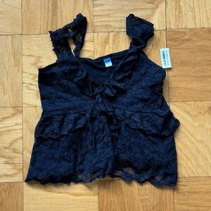 Old Navy Blue Lace Blouse